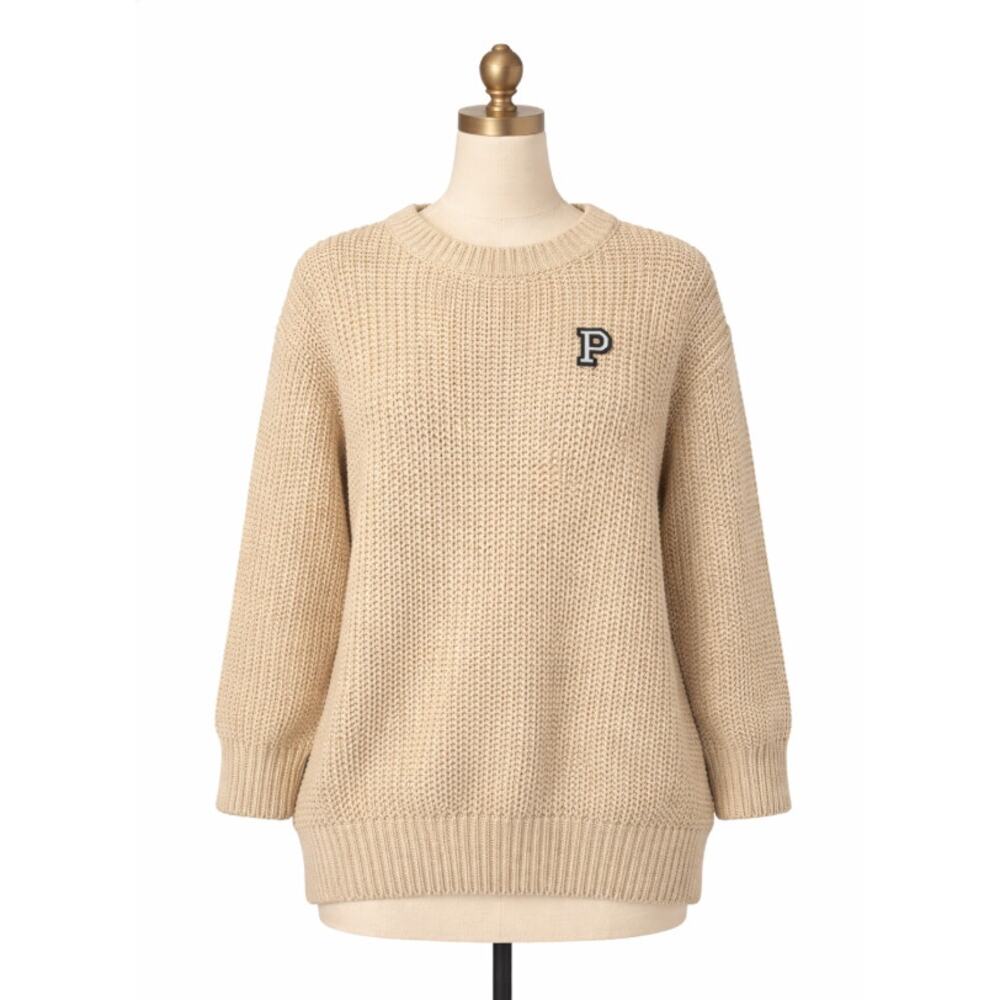 PINK Victoria’s Secret Forenza Sweater M Beige Knit Preppy Y2K Oversized